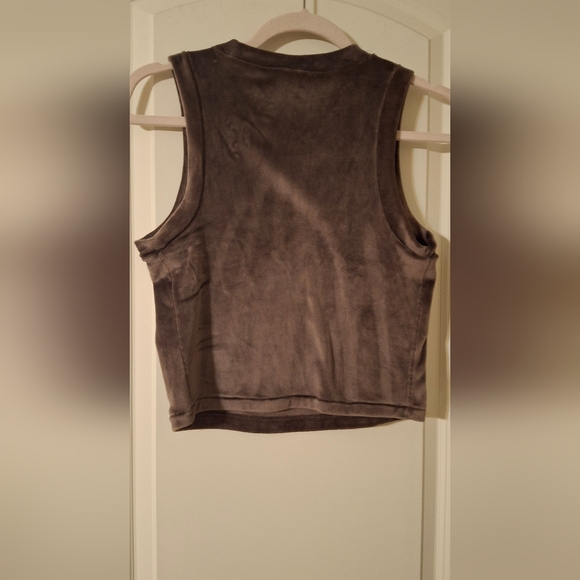 Skims velour tank brown mocha size large spandex strechy material - Picture 2 of 3